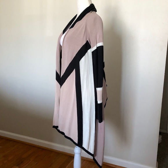 BCBGMaxAzria silk drape open front cardigan - Picture 2 of 5